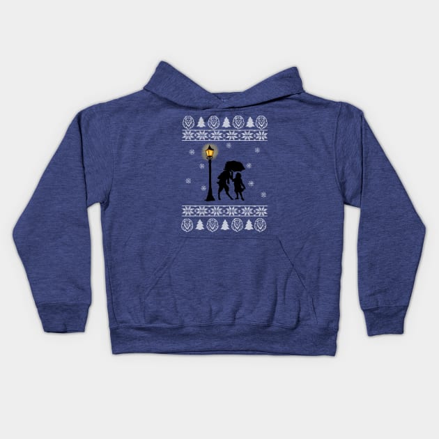 Narnia Christmas sweater Kids Hoodie by bowtie_fighter